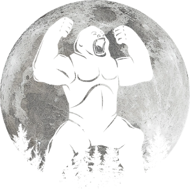 Cool King Kong Monster Full Moon Baby Bodysuit